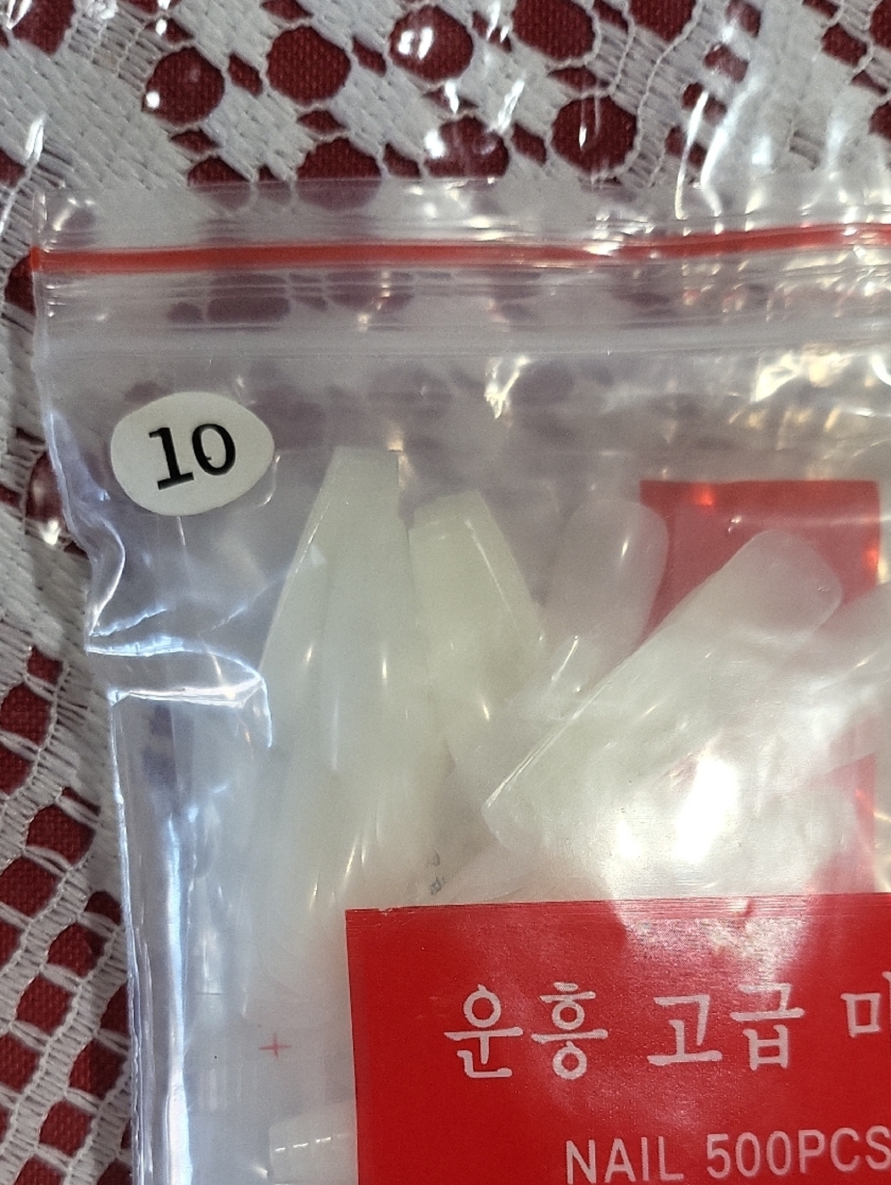 Clear/Off-White False Nail Tips - Picture 2 of 3